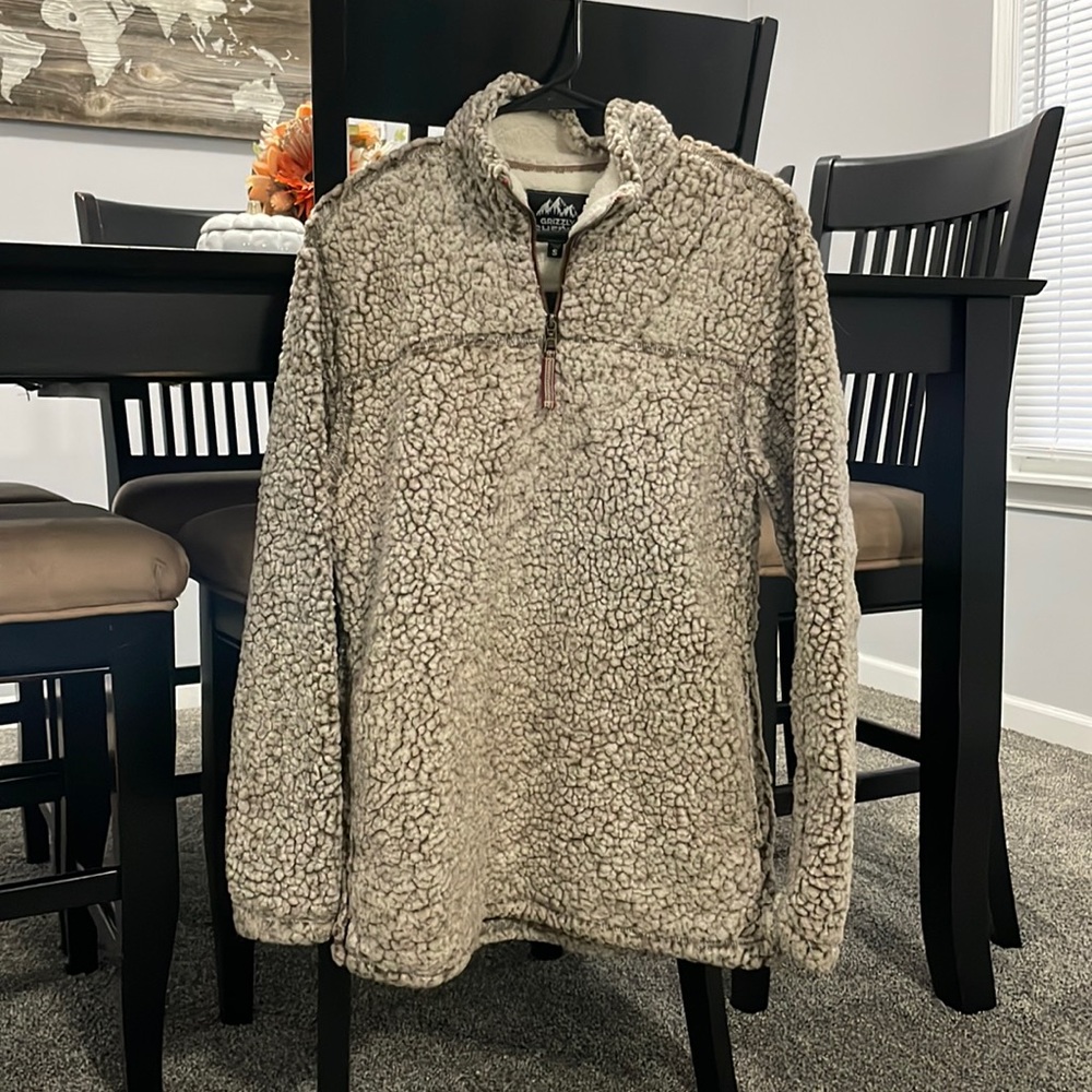 Tan Sherpa Quarter Zip